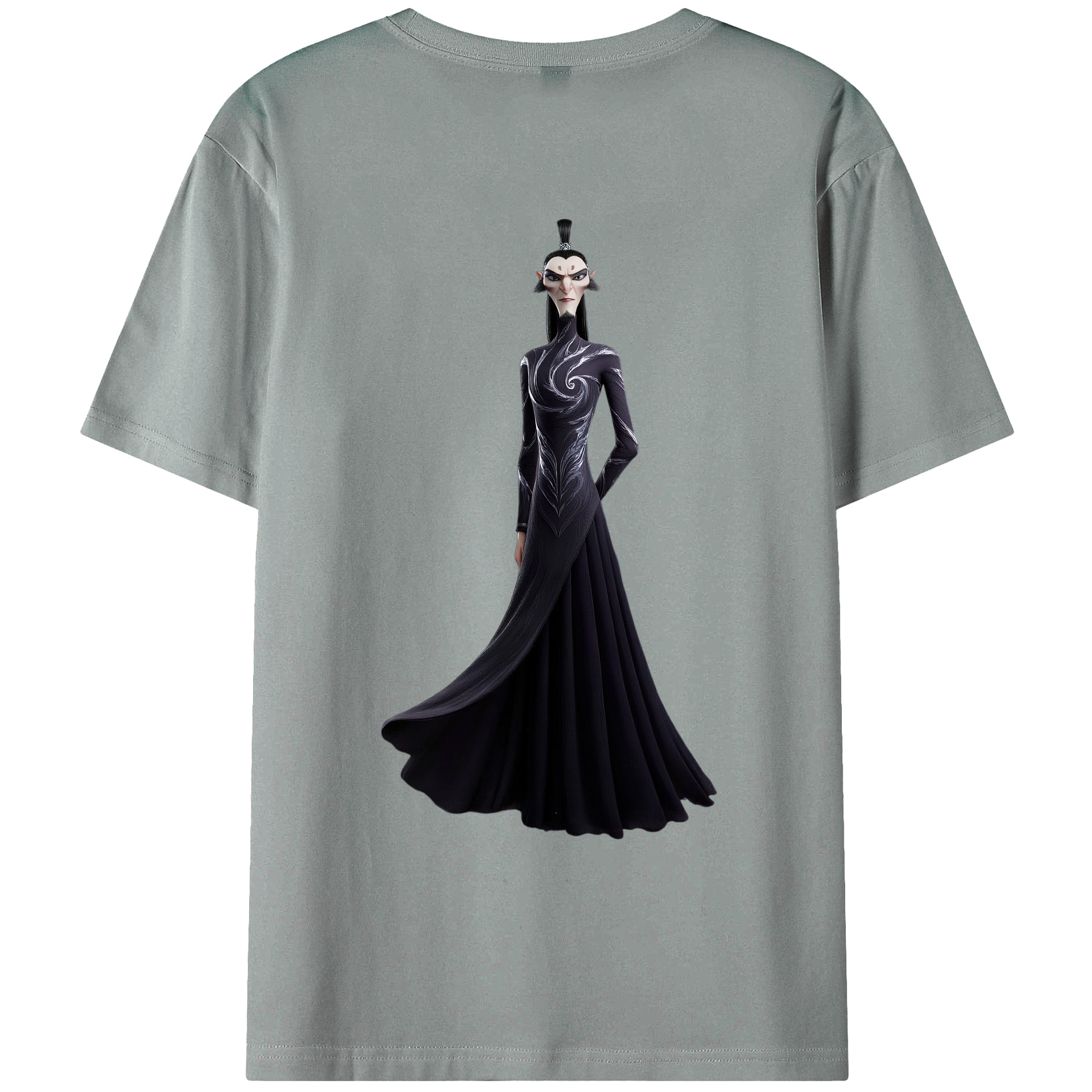 （画像用） Ne Zha 2 ナタ 魔童の大暴れ 綿100％ メンズ半袖Tシャツ（バックプリント） 通気性